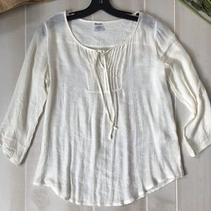 Wrangler 3/4 sleeve top boho chic vintage size M